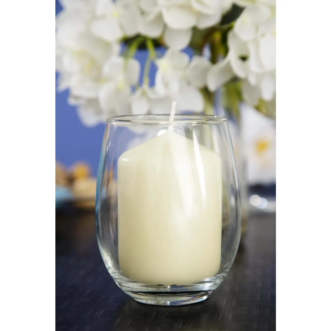 Ivory Pillar Short 3inch Candle - Image 5