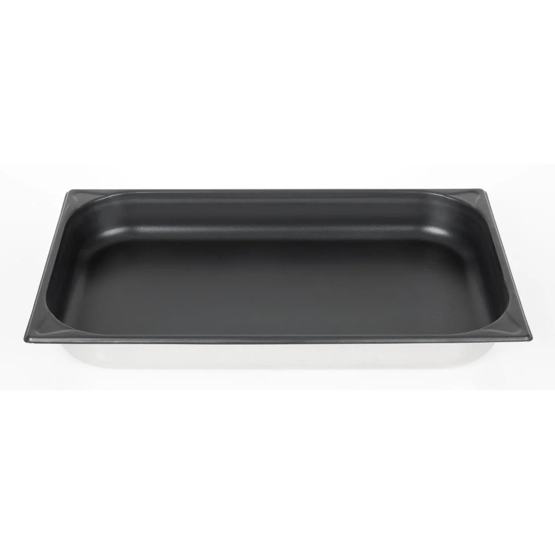 Vogue Stainless Steel Heavy Duty Non Stick Gastronorm Pan 1/1 65mm - Image 3