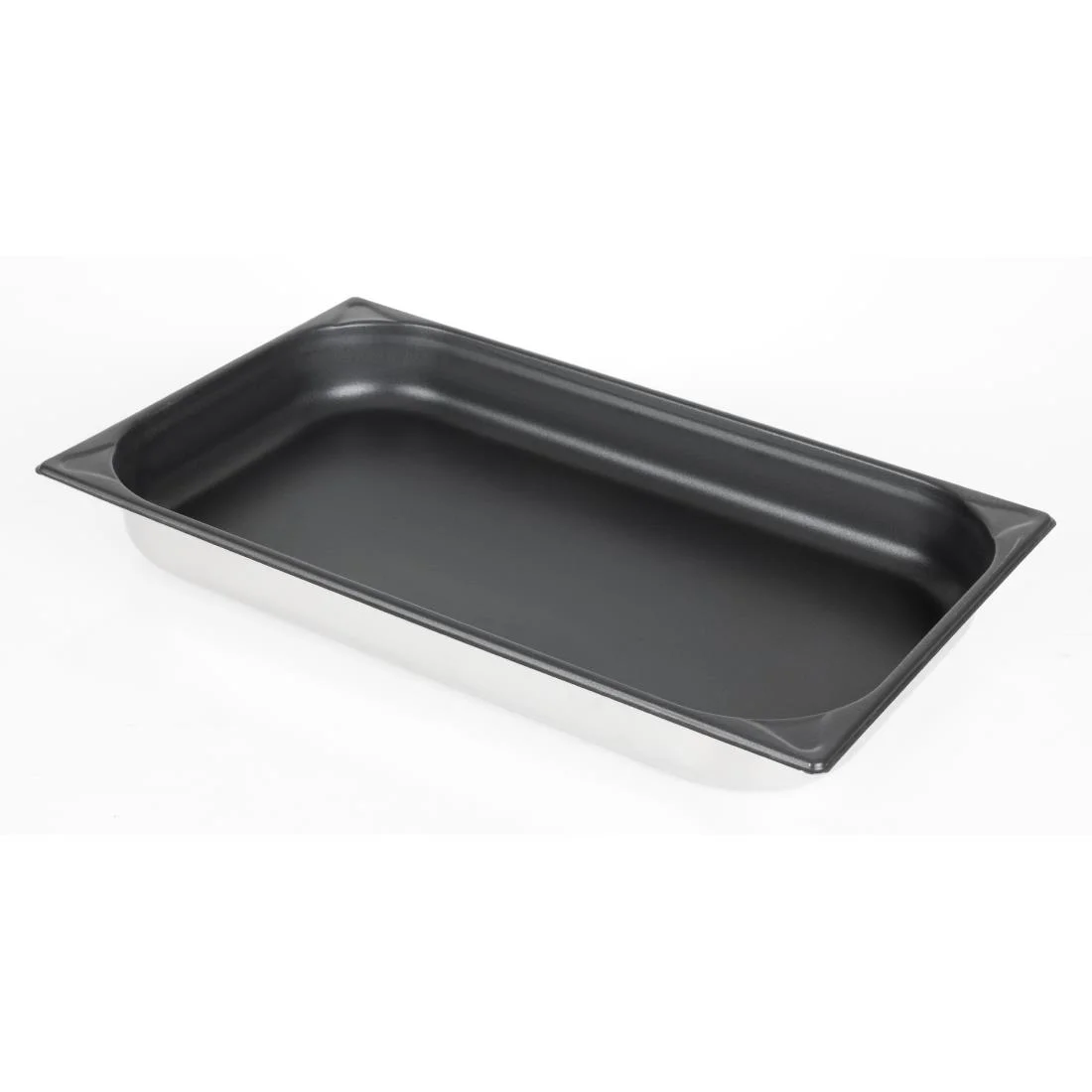 Vogue Stainless Steel Heavy Duty Non Stick Gastronorm Pan 1/1 65mm - Image 4