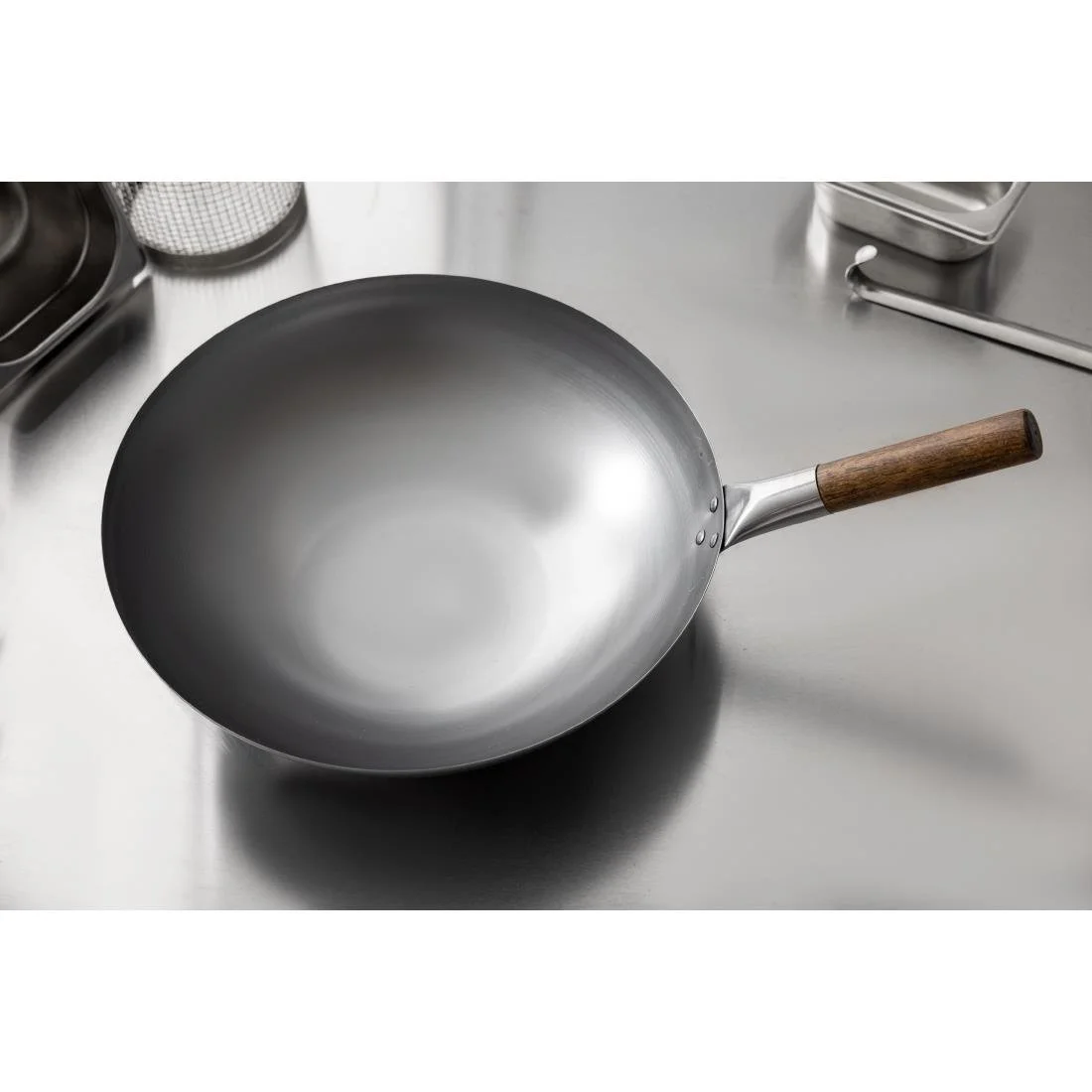 London Wok Round Bottom Wok 38cm - Image 7