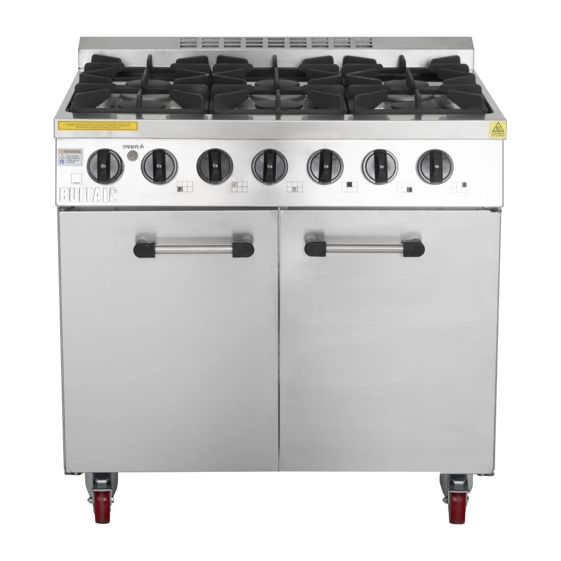 Buffalo 6 Burner Gas Oven Range Cooker With Castors - Image 2