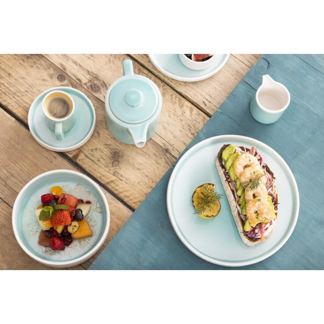Olympia Fondant Plates Aqua 270mm (4 Pack) - Image 2