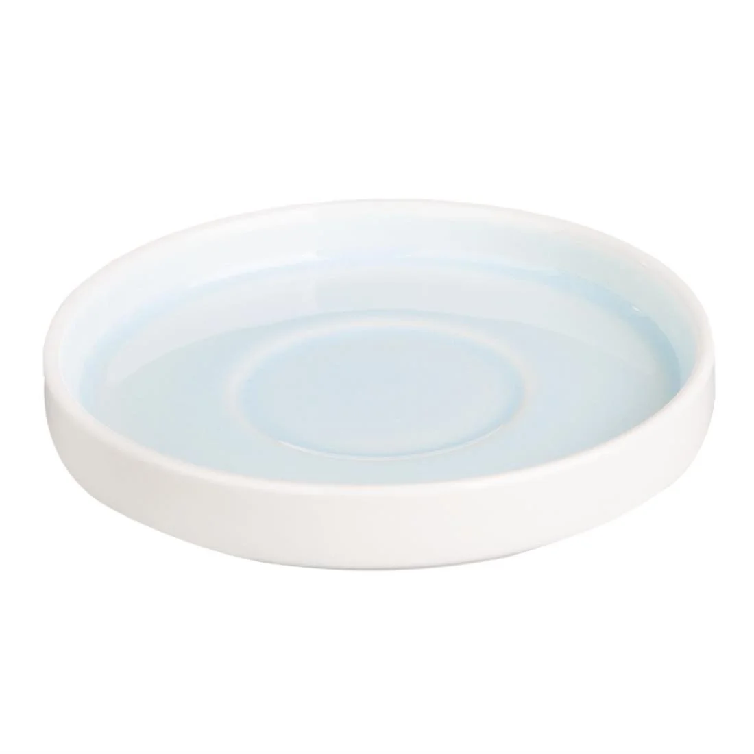 Olympia Fondant Saucers Aqua 136mm (6 Pack) - Image 1
