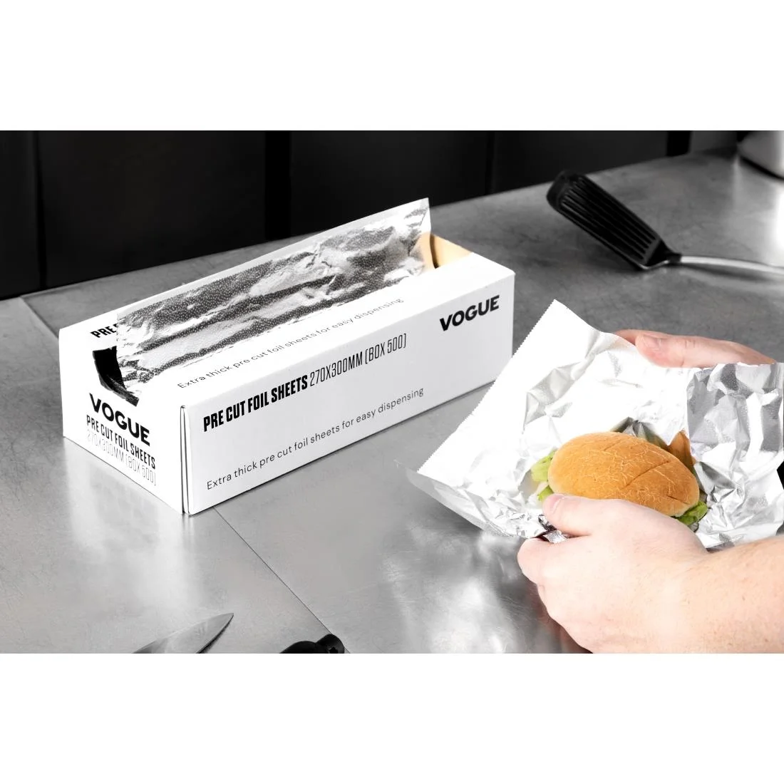 Vogue Aluminium Foil Sheets 270x300mm (Pack of 500) - Image 9