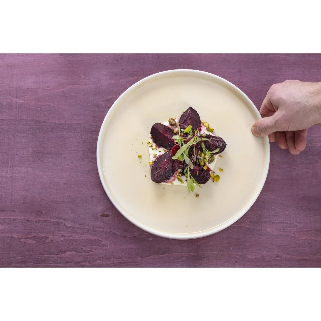 Olympia Fondant Plates Lemon 270mm (4 Pack) - Image 4