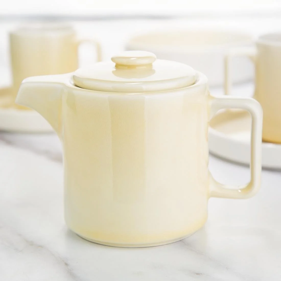 Olympia Fondant Tea Pots Lemon 450ml (2 Pack) - Image 6