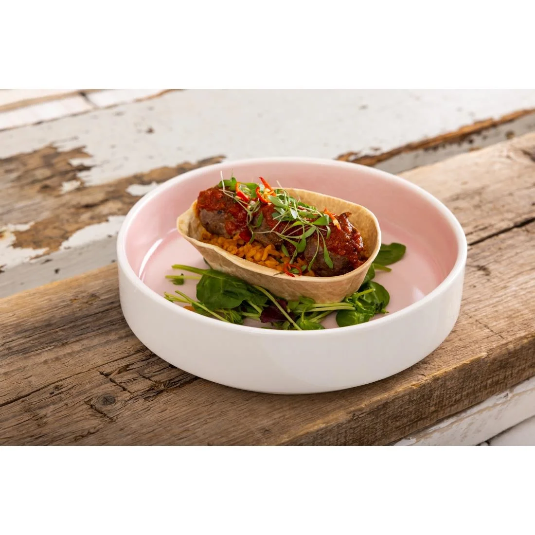 Olympia Fondant Stacking Bowls Pink 215mm (4 Pack) - Image 4