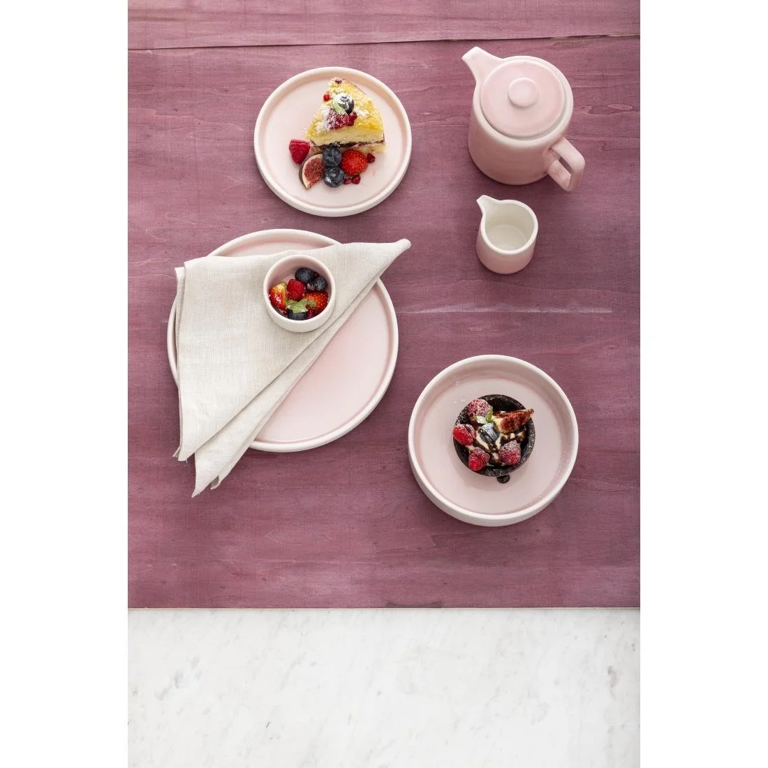 Olympia Fondant Plates Pink 270mm (4 Pack) - Image 4