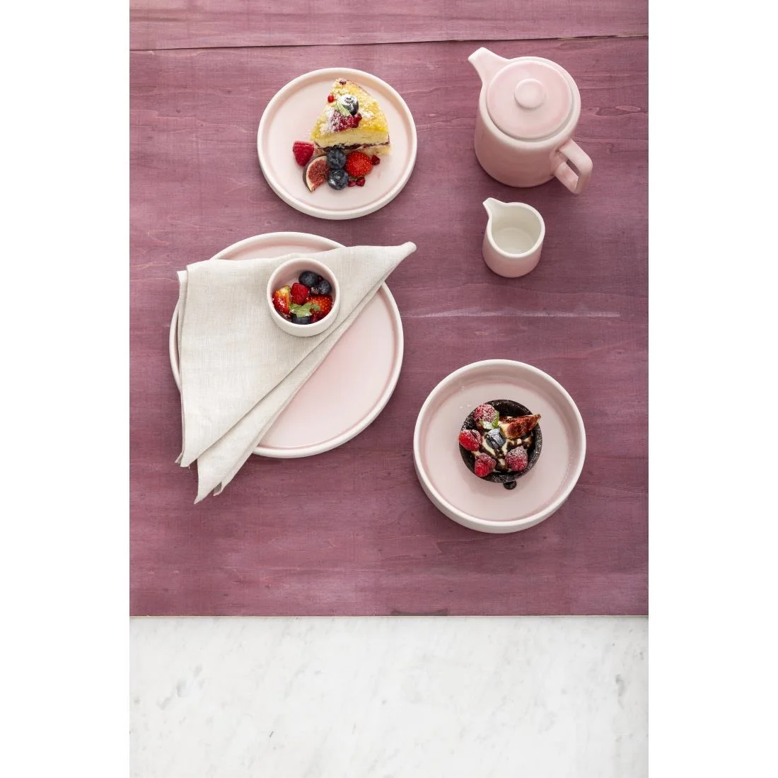 Olympia Fondant Plates Pink 270mm (4 Pack) - Image 4