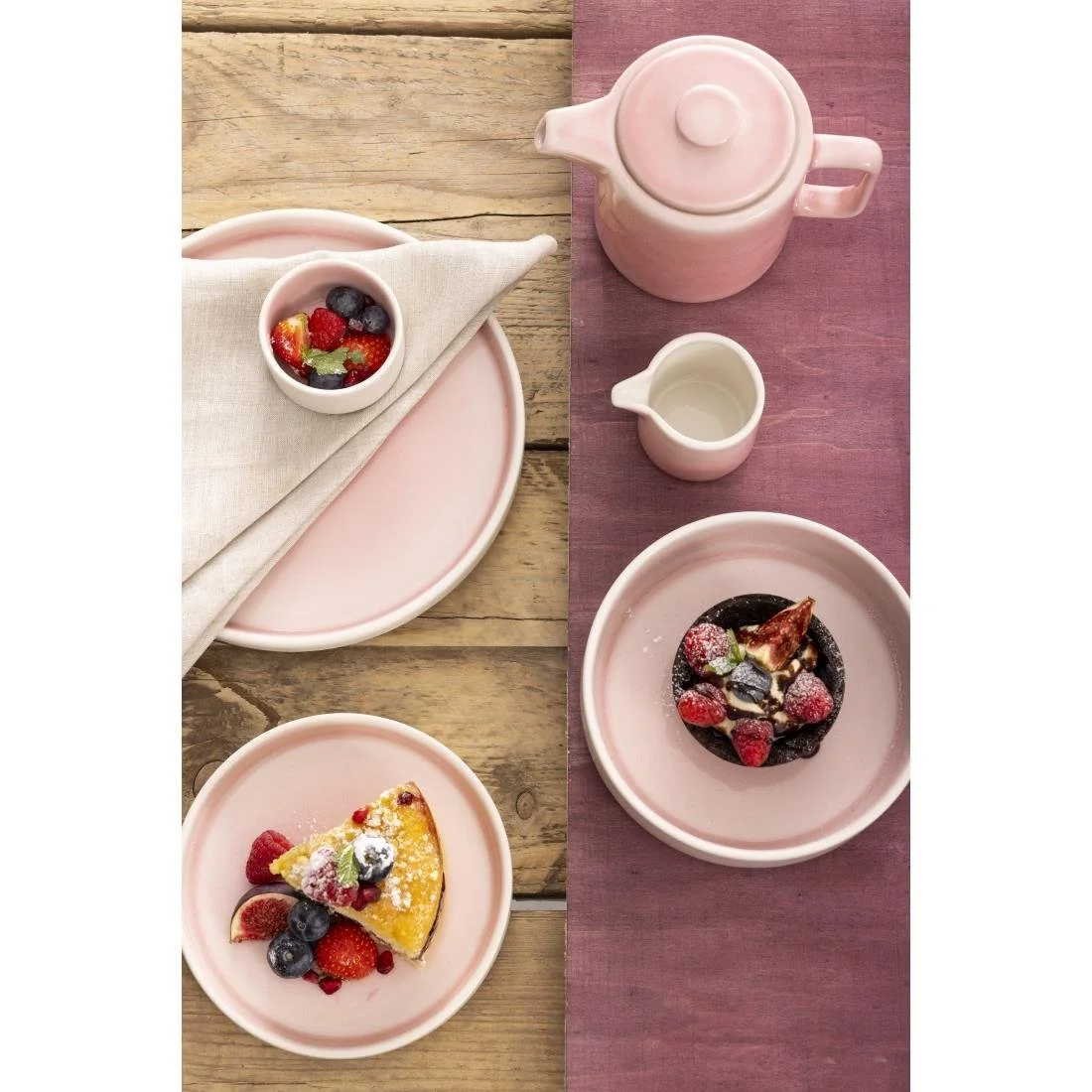 Olympia Fondant Tea Pots Pink 450ml (2 Pack) - Image 4