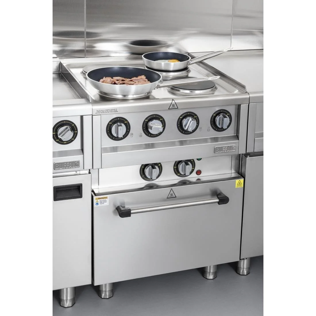 Buffalo 600 Series 4 Plate Electric Convection Oven Range - Image 4