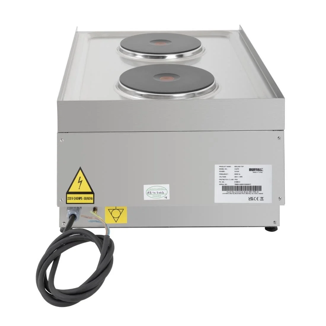 Buffalo 600 Series 2 Ring Electric Hob - Image 6