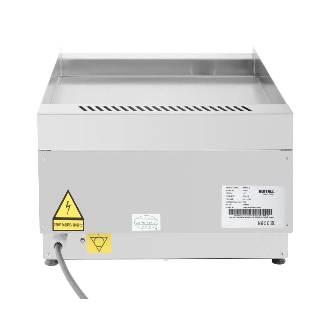 Buffalo 600 Series Electric Griddle 400mm - Image 5