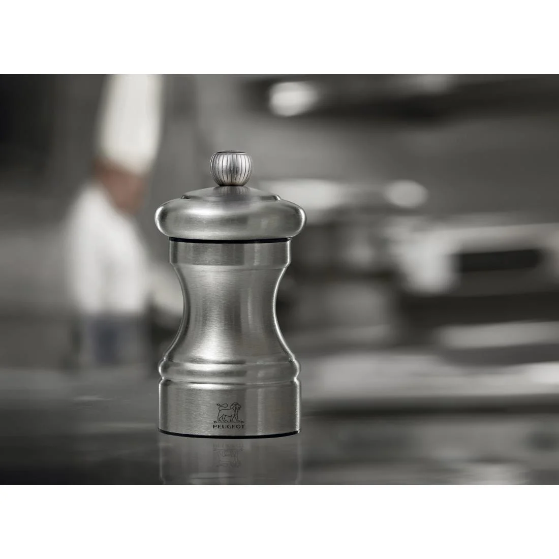 Peugeot Bistro Stainless Steel Salt Mill 4in - Image 2