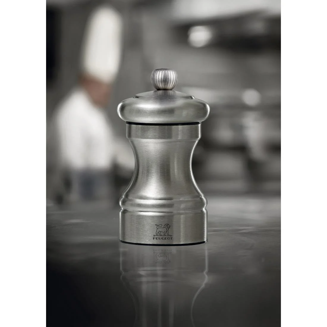 Peugeot Bistro Stainless Steel Salt Mill 4in - Image 3