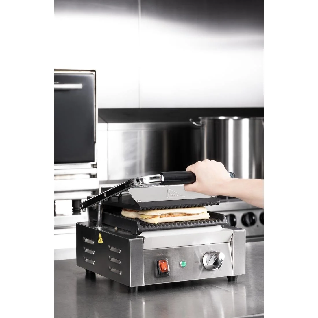 Buffalo Bistro Ribbed Contact Grill - Image 9