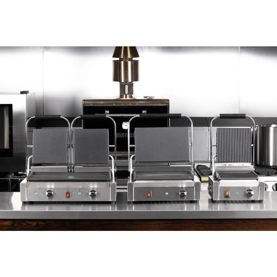 Buffalo Bistro Ribbed Contact Grill - Image 10