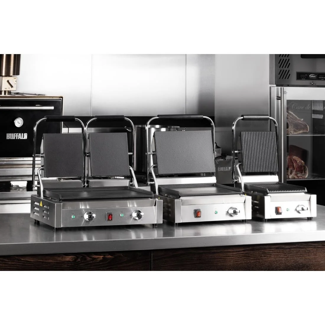 Buffalo Bistro Ribbed Contact Grill - Image 11