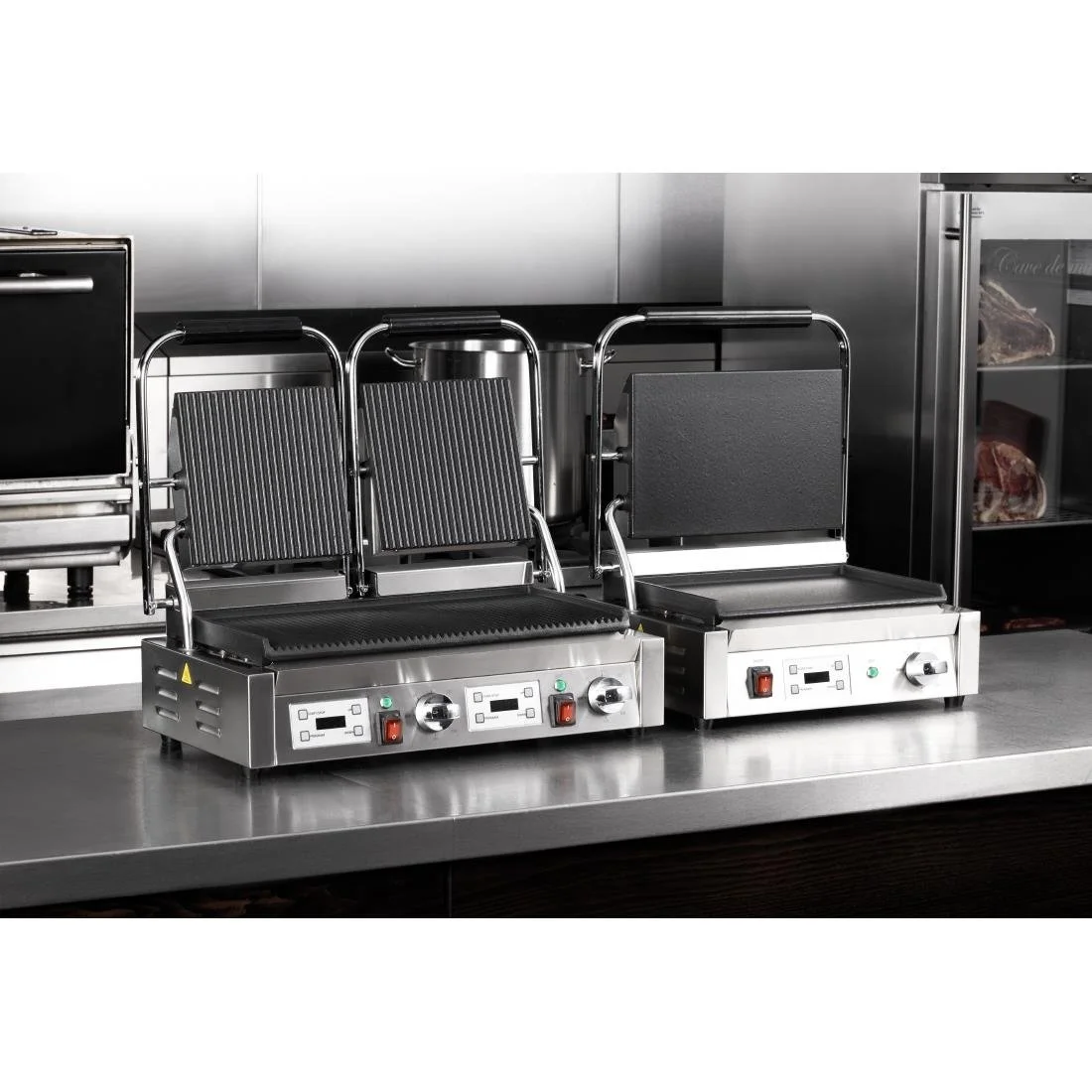 Buffalo Double Contact Grill Ribbed Plates - Image 3