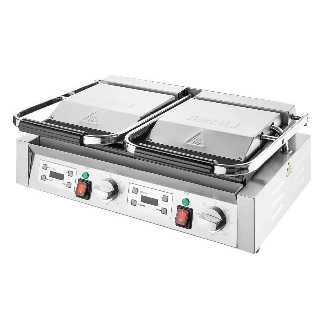 Buffalo Double Contact Grill Ribbed Plates - Image 1
