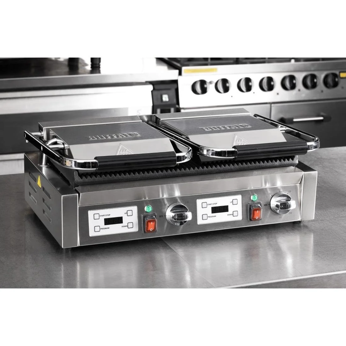 Buffalo Double Contact Grill Ribbed Plates - Image 10