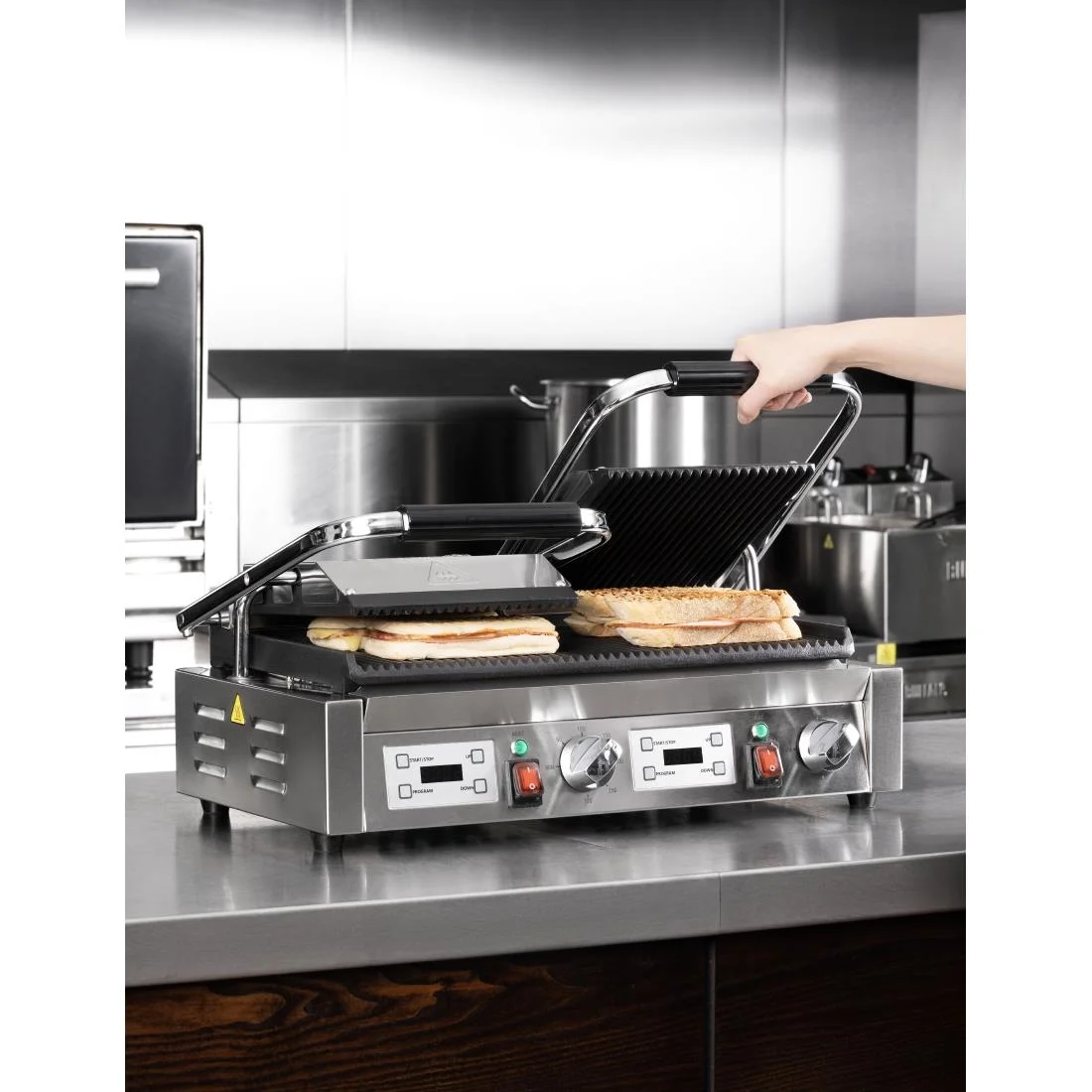 Buffalo Double Contact Grill Ribbed Plates - Image 12