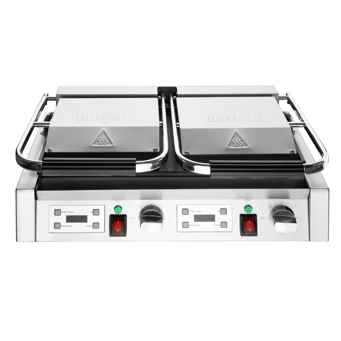 Buffalo Double Contact Grill Flat Base Ribbed Top Plate - Image 3