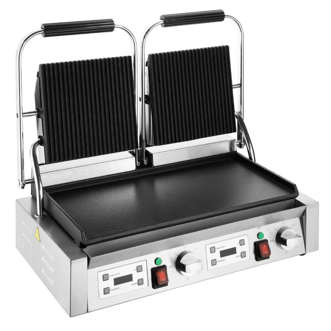 Buffalo Double Contact Grill Flat Base Ribbed Top Plate - Image 4