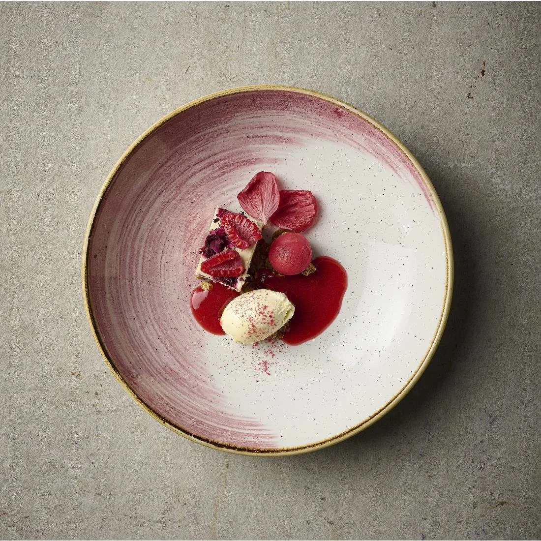 Churchill Stonecast Accents Evolve Coupe Bowls Petal Pink 248mm (12 Pack) - Image 3