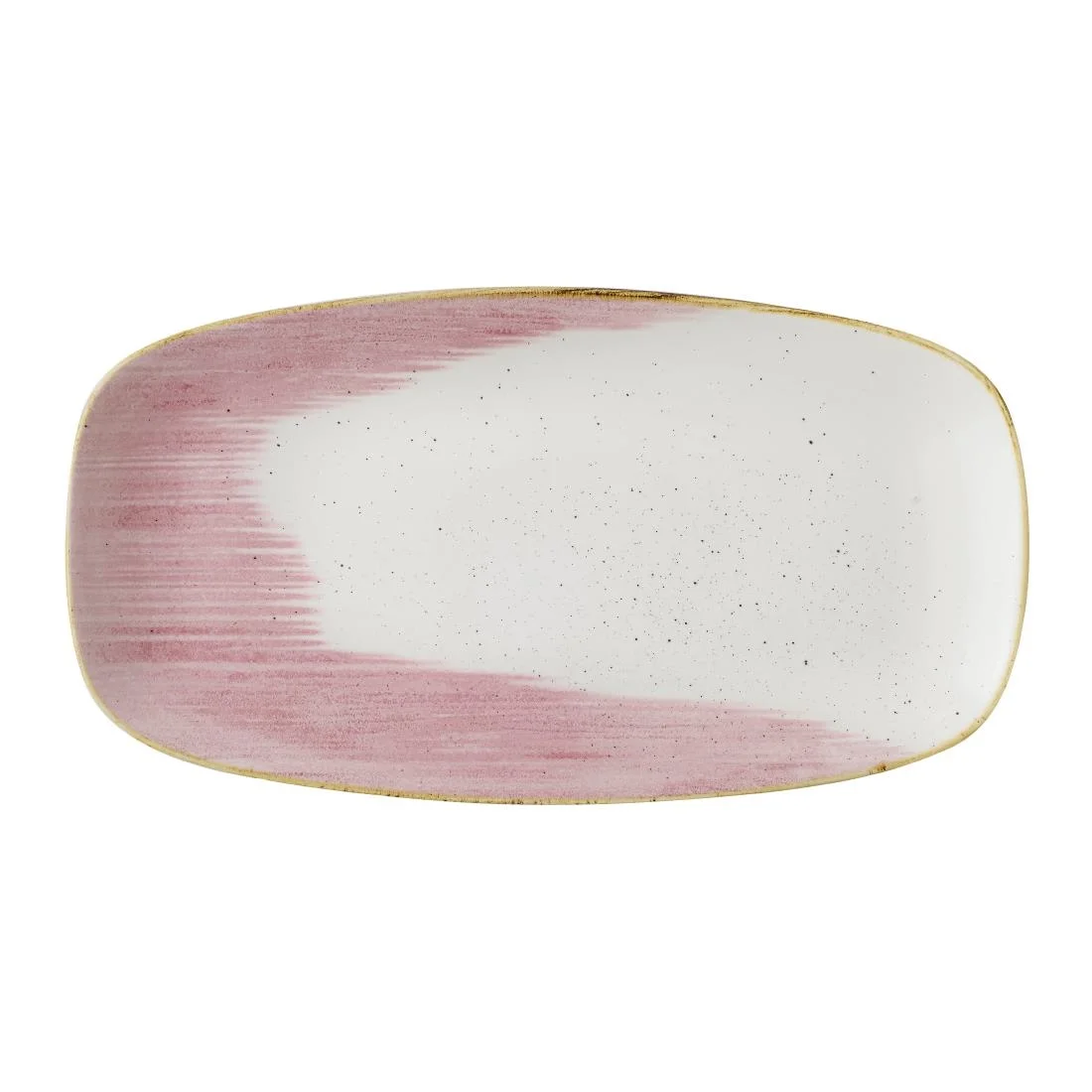 Churchill Stonecast Accents Chefs Oblong Plates Petal Pink 355x189mm (6 Pack)