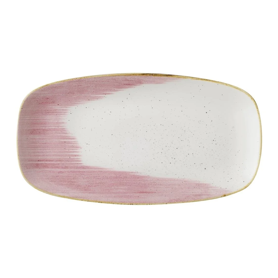 Churchill Stonecast Accents Chefs Oblong Plates Petal Pink 355x189mm (6 Pack) - Image 1