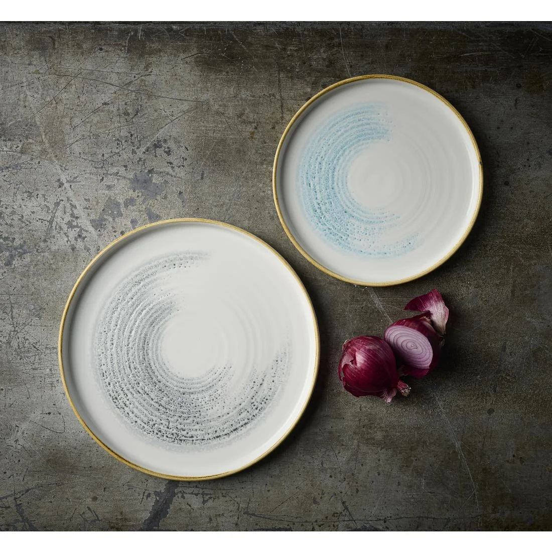 Churchill Homespun Accents Walled Plates Aquamarine 260mm (6 Pack) - Image 4