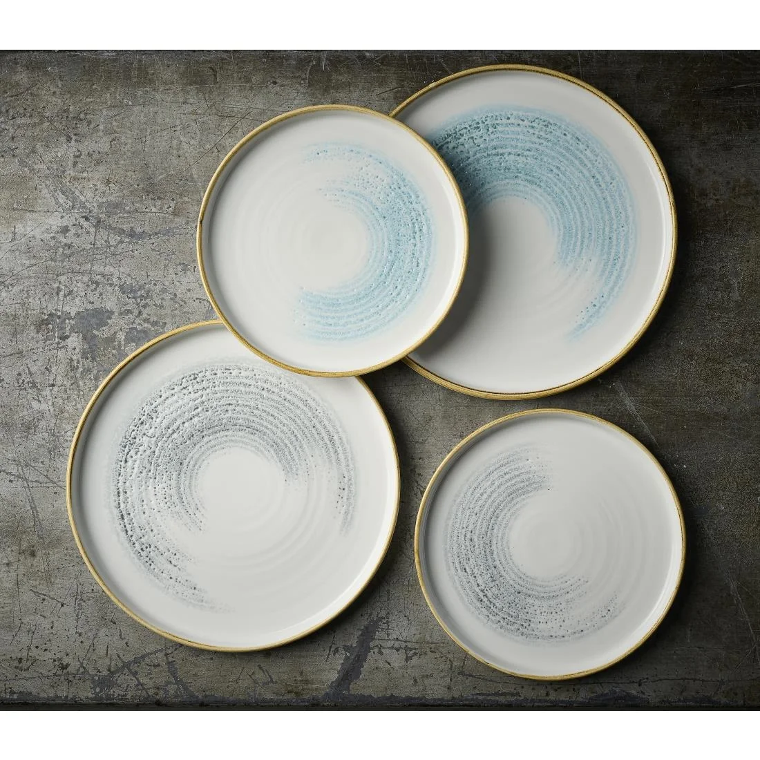 Churchill Homespun Accents Walled Plates Aquamarine 260mm (6 Pack) - Image 3