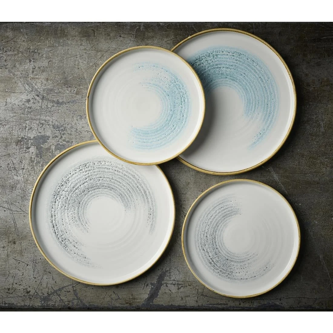 Churchill Homespun Accents Walled Plates Jasper Grey 260mm (6 Pack) - Image 2