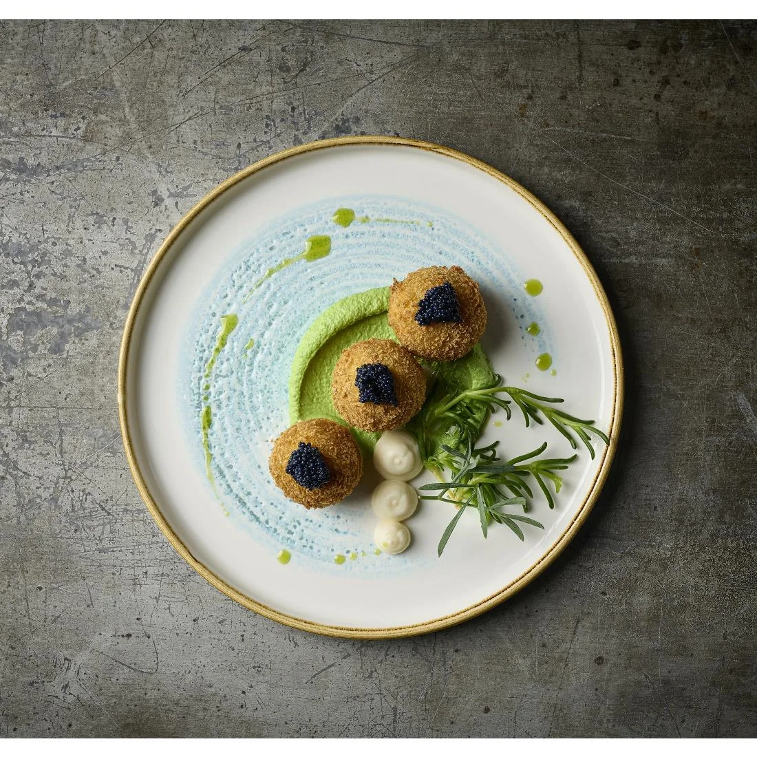 Churchill Homespun Accents Walled Plates Aquamarine 260mm (6 Pack) - Image 2