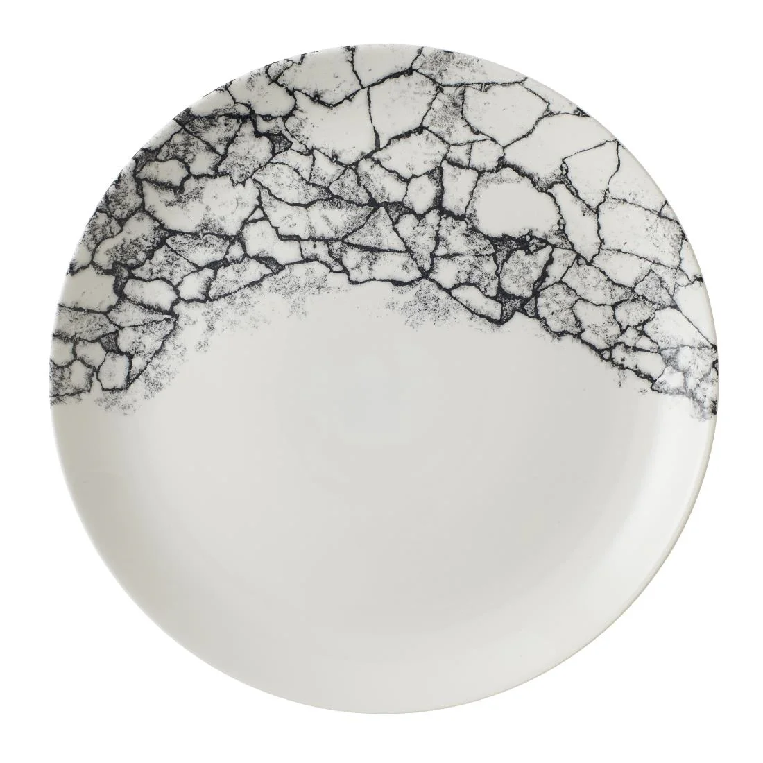Churchill Kintsugi Accents Quartz Black Evolve Coupe Plates 288mm (12 Pack)