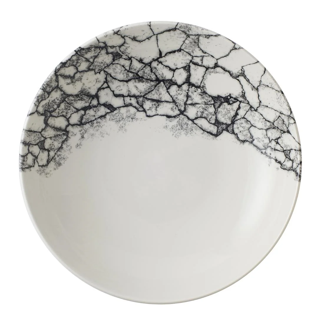 Churchill Kintsugi Accents Evolve Coupe Bowls Quartz Black 248mm (12 Pack)