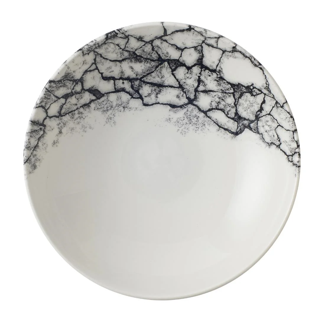 Churchill Kintsugi Accents Evolve Coupe Bowls Quartz Black 182mm (12 Pack)
