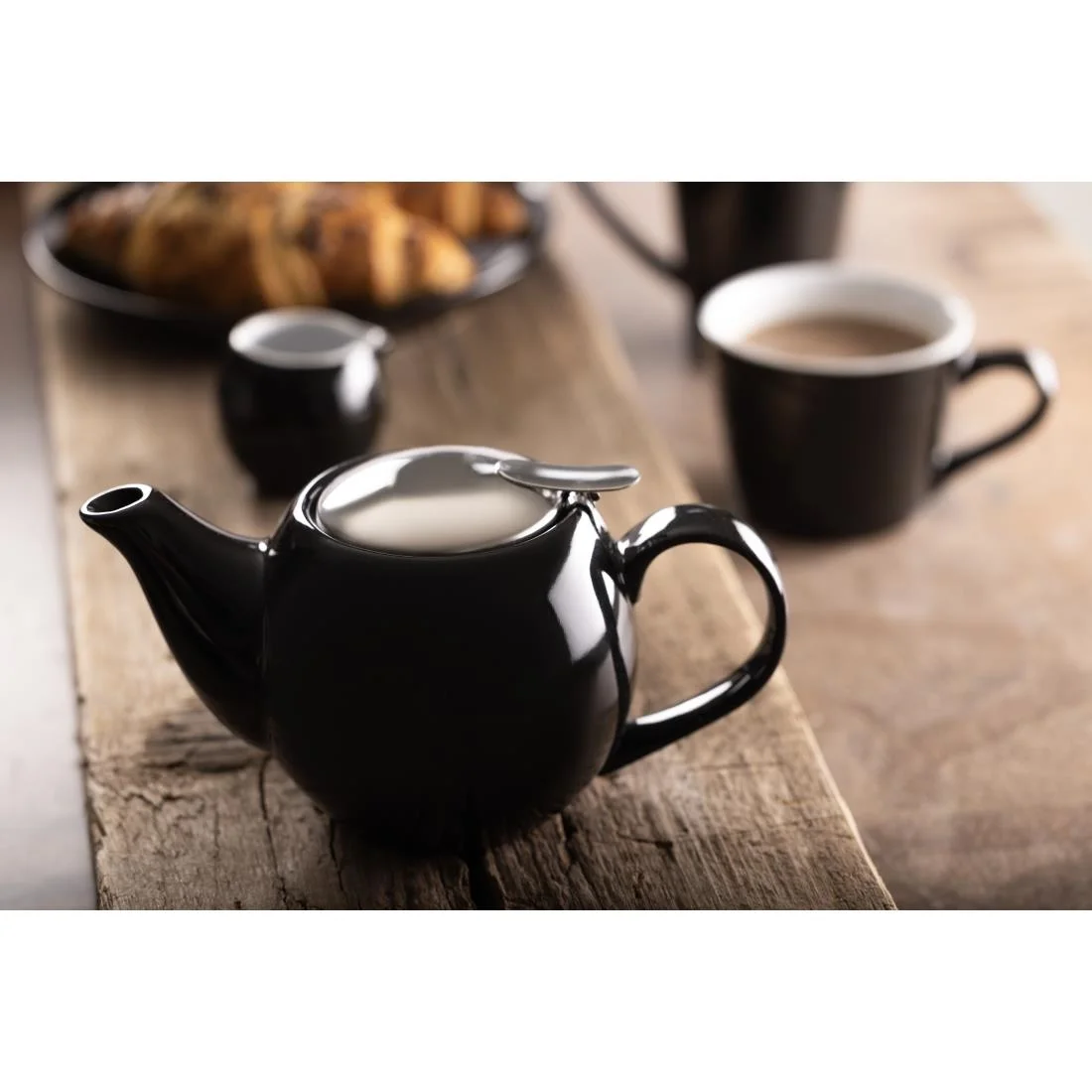 Olympia Cafe Teapot Black - Image 5