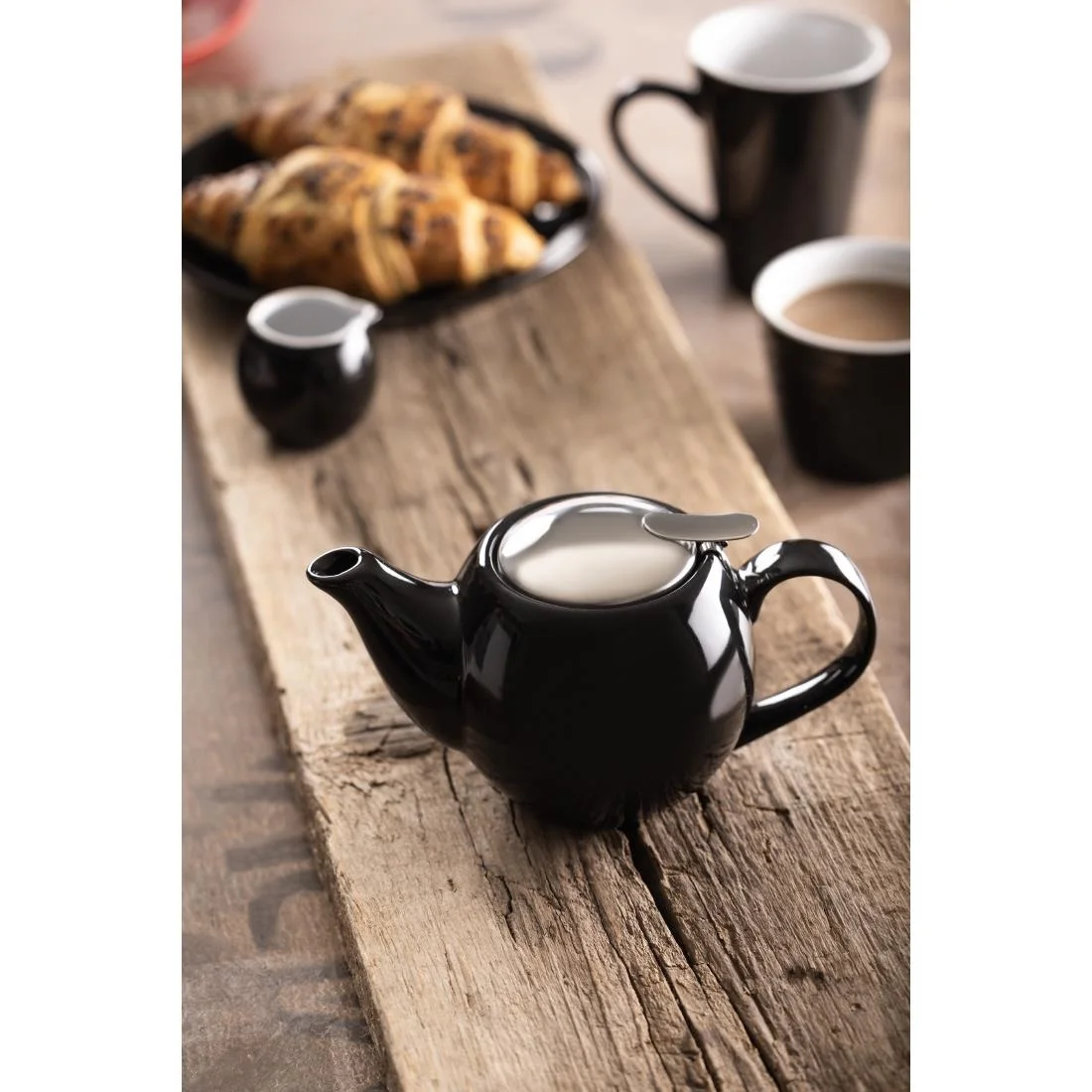 Olympia Cafe Teapot Black - Image 6