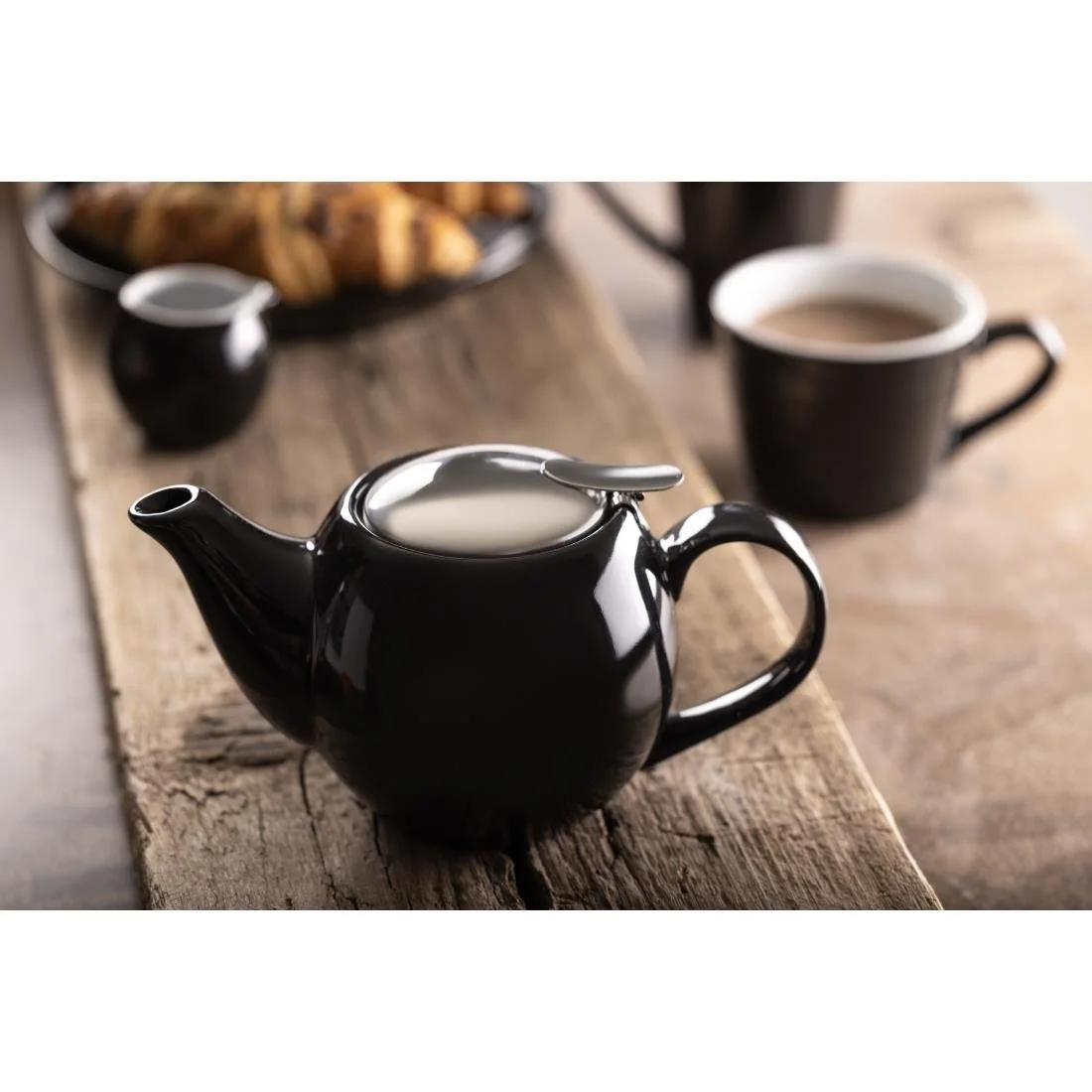 Olympia Cafe Teapot Black - Image 8