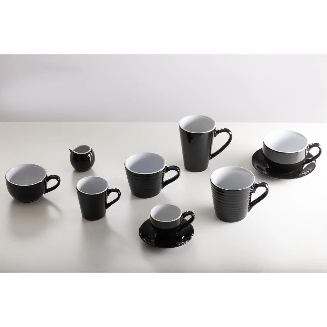 Olympia Cafe Aroma Mugs Black 340ml (6 Pack) - Image 2