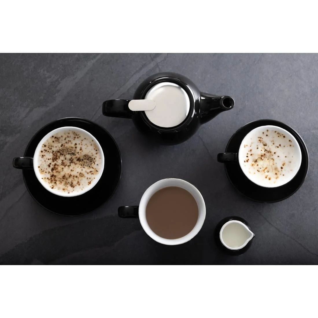 Olympia Cafe Espresso Saucers Black 116mm (12 Pack) - Image 4