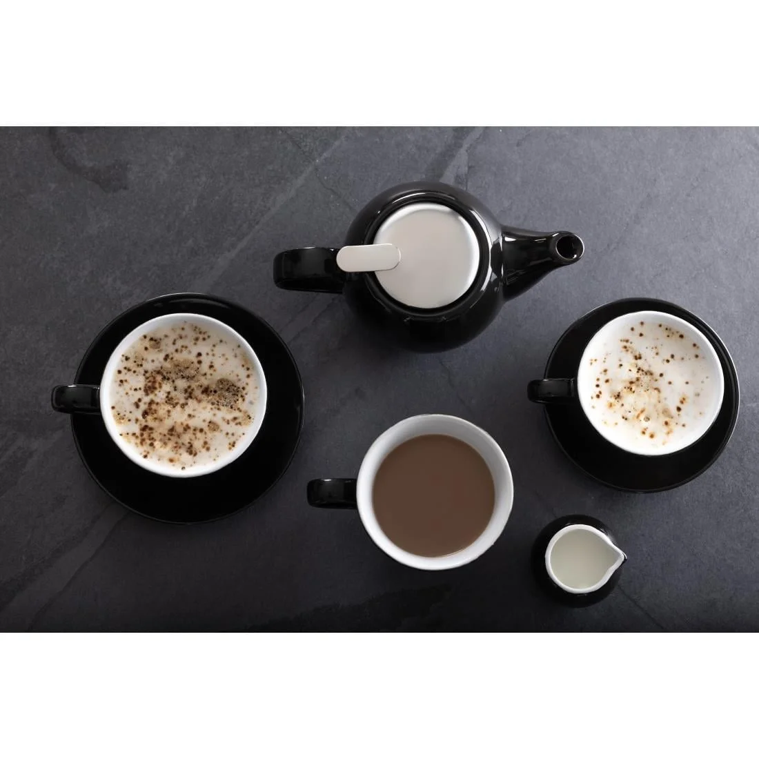 Olympia Cafe Espresso Saucers Black 116mm (12 Pack) - Image 7