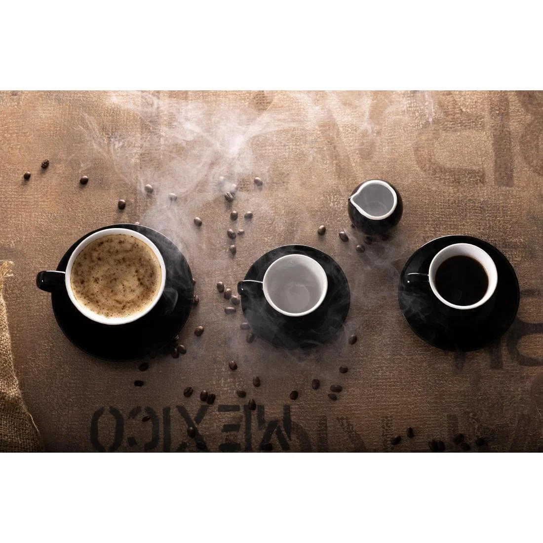 Olympia Cafe Espresso Saucers Black 116mm (12 Pack) - Image 9