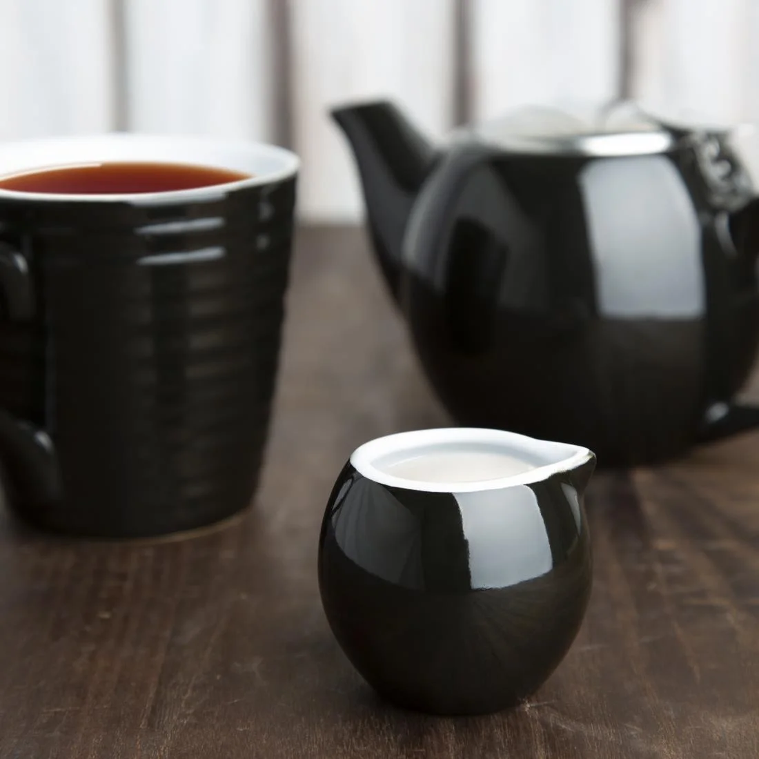Olympia Cafe Milk Jug Black - 70ml 2.36fl oz (Pack of 6) - Image 15