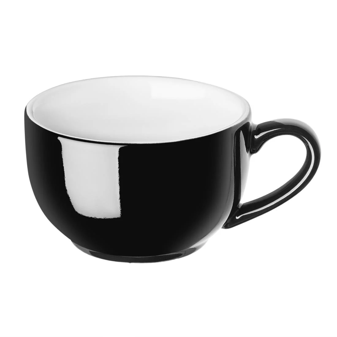 Olympia Cafe Cappuccino Cups Black 340ml (12 Pack)