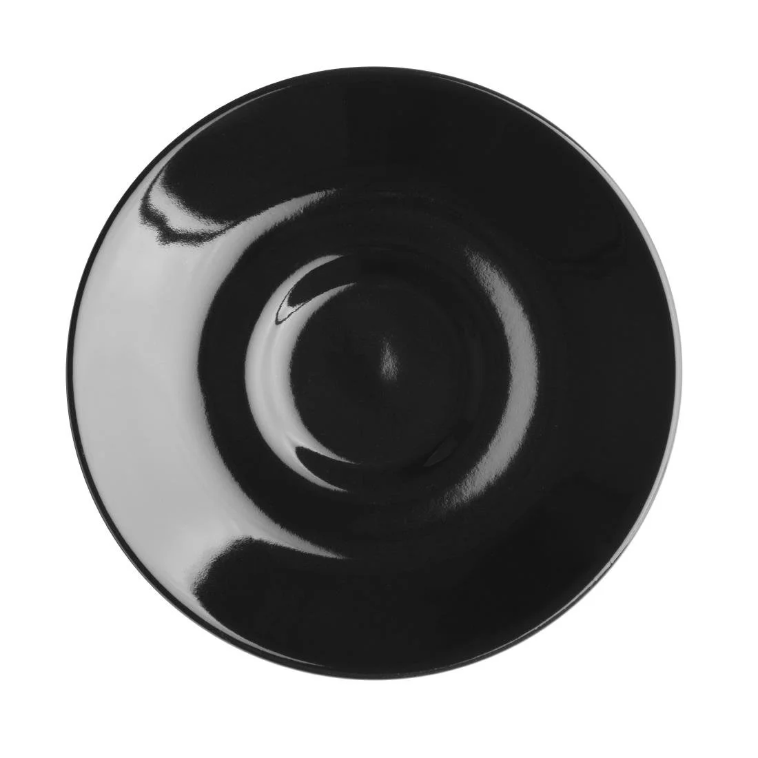 Olympia Cafe Espresso Saucers Black 116mm (12 Pack)