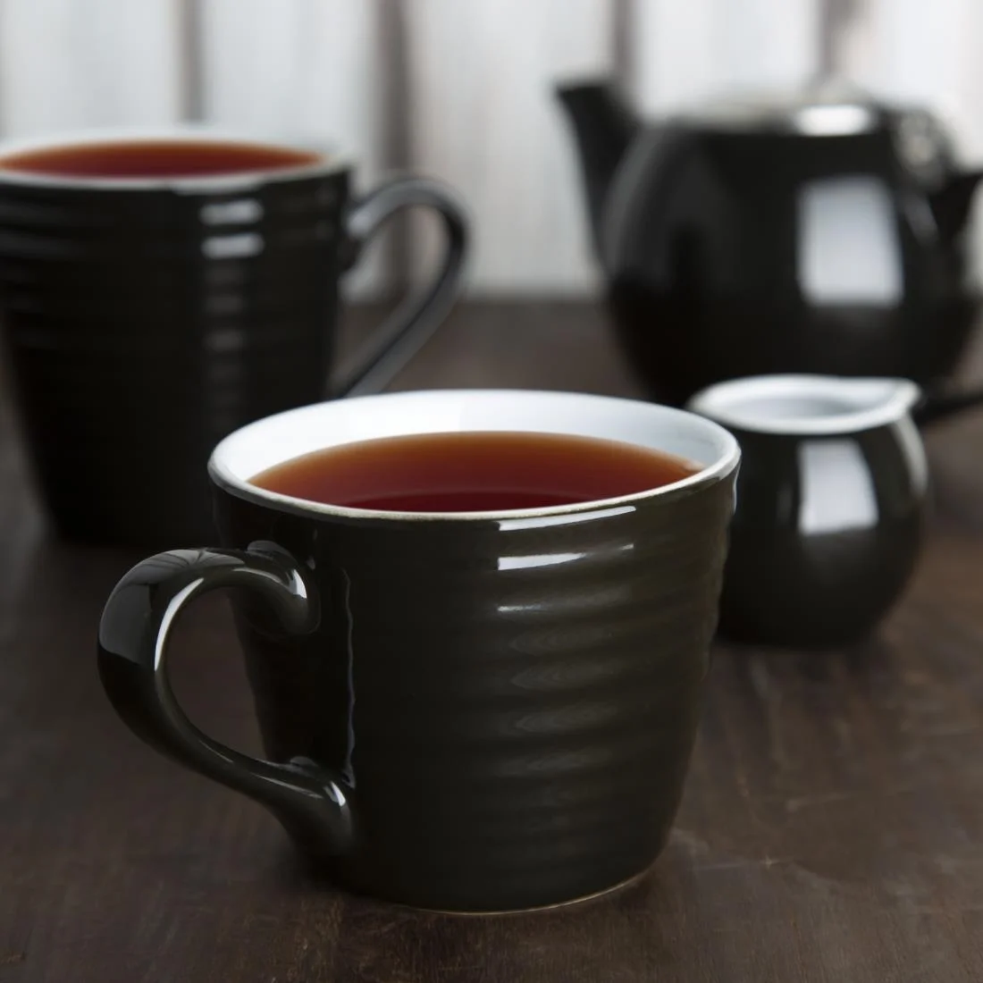 Olympia Cafe Aroma Mugs Black 230ml (6 Pack) - Image 15