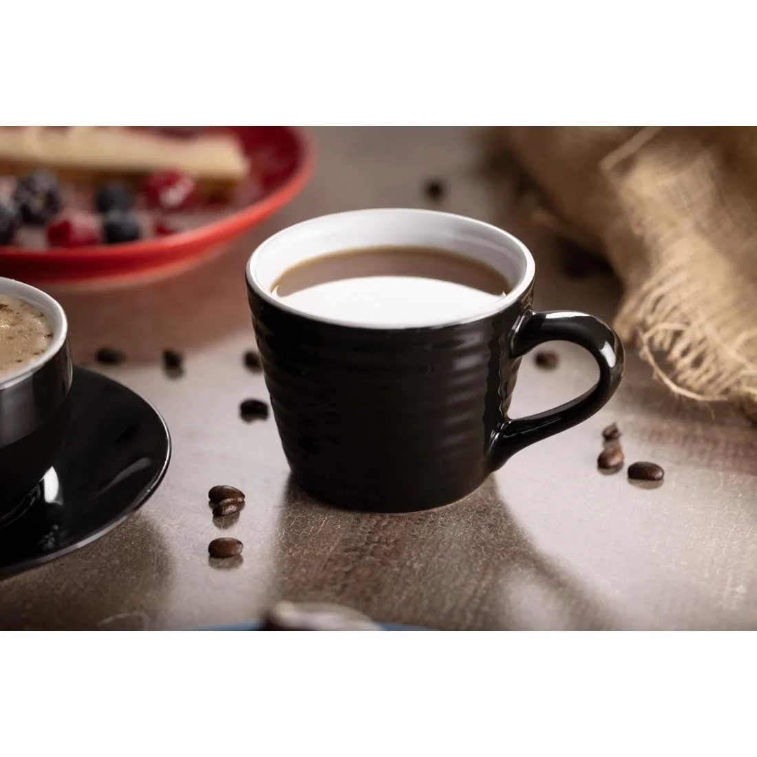 Olympia Cafe Aroma Mugs Black 230ml (6 Pack) - Image 17